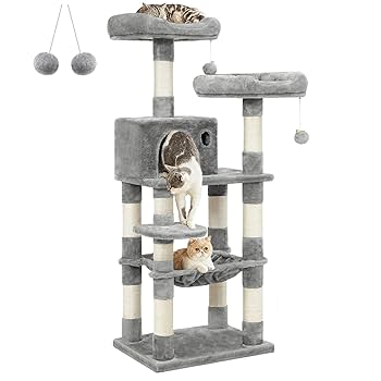 猫タワー Amazon | FEANDREA キャットタワー 猫タワー スリム 大型猫用